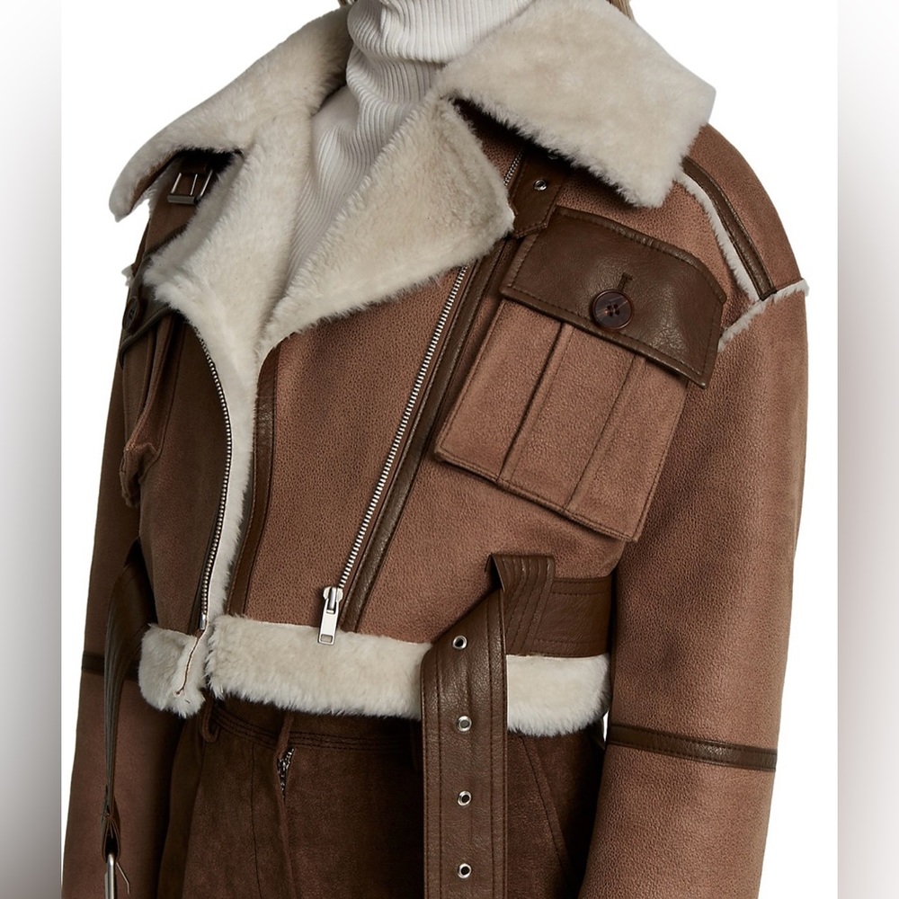 Faux Shearling Bomber Jacket - image 3